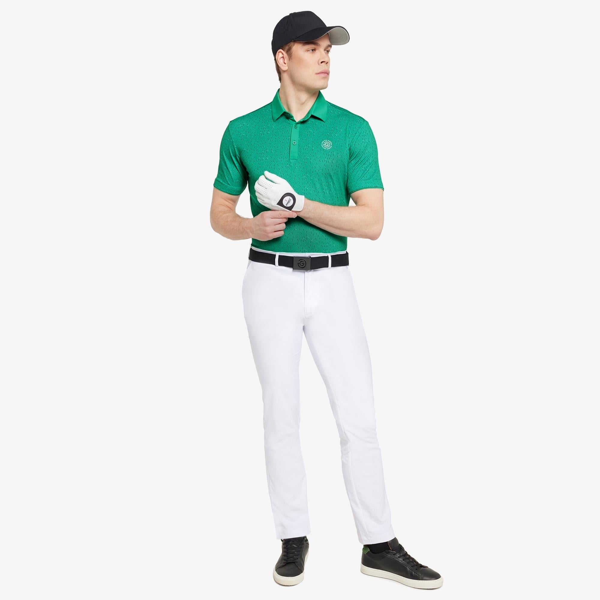 Galvin Green Milton Ventil8+ Mens Golf Polo Shirt Golf Green/White